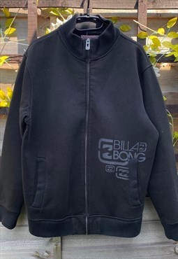 Vintage billabong Surfwear y2K black zip sweatshirt medium 