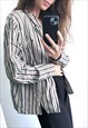 STRIPED COTTON CASUAL SUMMER SHIRT LARGE