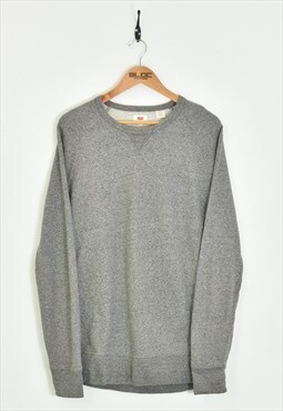 Vintage Levis Sweatshirt Grey Large