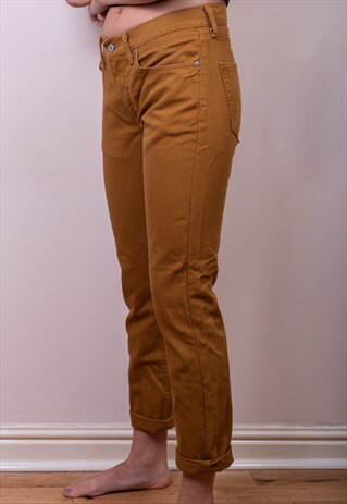 LEVI'S 501 CORDUROY BROWN TROUSERS