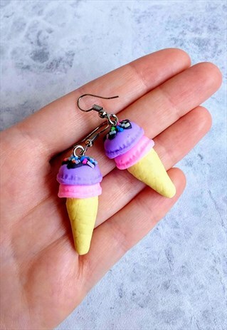 ICE CREAM EARRINGS PURPLE