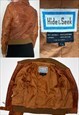 LEATHER BOMBER JACKET VINTAGE 90S WITH CARGO POCKETS 
