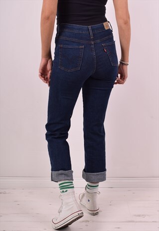 LEVI'S 512 WOMENS VINTAGE JEANS W30 L30 BLUE 90S