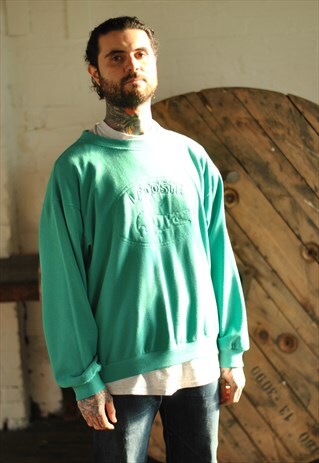 RARE 80S CHEMISE LACOSTE BIG CROC SPELL OUT SWEATER