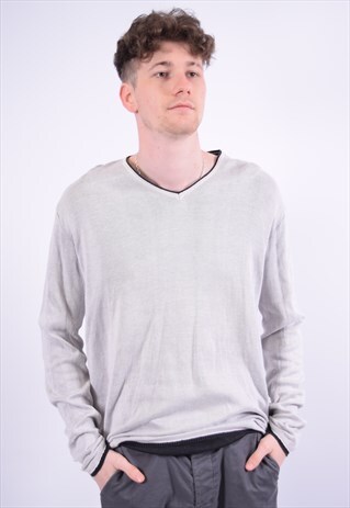 VINTAGE VERSACE JUMPER SWEATER GREY
