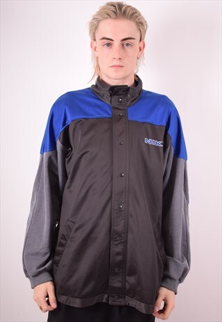 NIKE MENS VINTAGE TRACKSUIT TOP JACKET LARGE GREY 90S