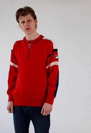 RARE 80S FILA 1/4 ZIP JUMPER MADE IN ITALY