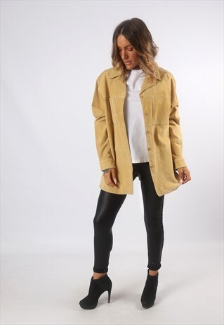 SUEDE LEATHER SHIRT UK 18 (F4P)