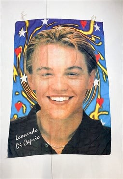 Vintage 90s Leonardo Dicaprio flag poster 
