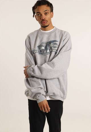 VINTAGE HARLEY DAVIDSON PRINT SWEATSHIRT