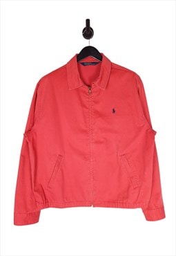 Y2K Polo Ralph Lauren Harrington Jacket Size L/XL In Pink 