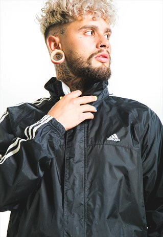 VINTAGE 80S ADIDAS RAINCOAT JACKET / 2837