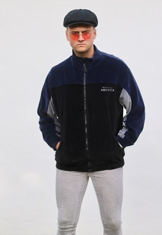 PERRY ELLIS USA STUNNING VELOUR TRACK JACKET