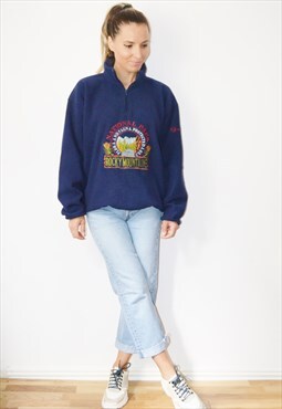 Vintage 90s Sergio Tacchini 1/4 Zip Winter Fleece Sweatshirt