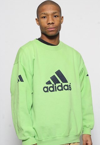 VINTAGE ADIDAS LOGO SWEATSHIRT GREEN