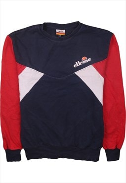 Vintage 90's Ellesse Sweatshirt Heavyweight Crew Neck Navy