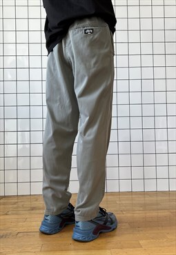 Vintage STUSSY Pants Brushed Beach 80s 90s Grey