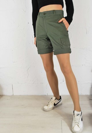 VINTAGE 80S HIGH WAISTED FRENCH ARMY SHORTS