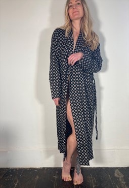 Unisex Cotton Robe Dressing Gown Classic Pattern Revival