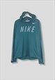 Vintage Nike Sweatshirt Hoodie in Green M