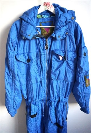 Vintage Onepiece Skiing Ski Suit Overall Jumpsuit Jacket