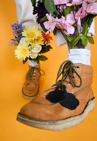 VINTAGE 90S TAN KICKERS BOOT UK 7.5 UNISEX