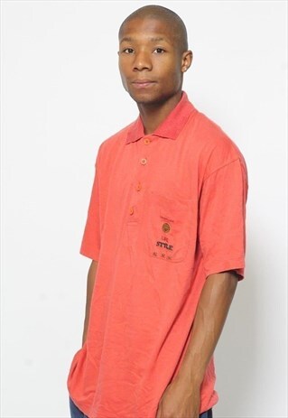 VINTAGE ICEBERG POLO SHIRT RED