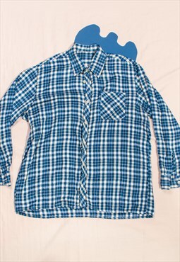 Vintage Shirt 90s Grunge Checked Soft Plaid Oversized Shirt