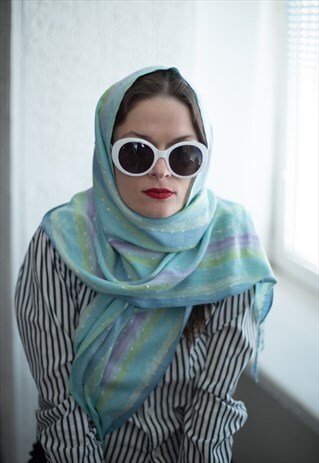 VINTAGE 90'S MULTICOLOUR PASTEL SCARF