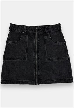 Jack Wills black denim skirt size 8