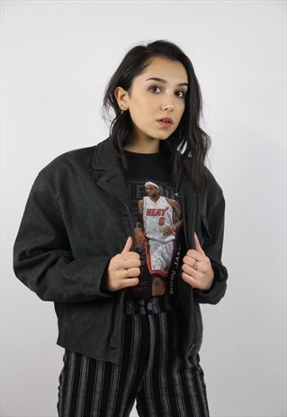 VINTAGE TIMBERLAND GENUINE LEATHER BOMBER JACKET