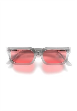 Icy Sunglasses Bold Fashion Transparent / Red 
