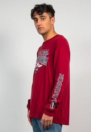 HARLEY DAVIDSON MAROON LONG SLEEVE T-SHIRT