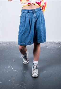 Vintage 1990s Shorts in Blue Denim