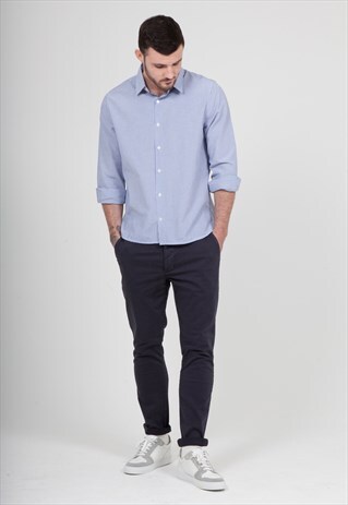 STRIPE SHIRT WITH DROPPED HEM