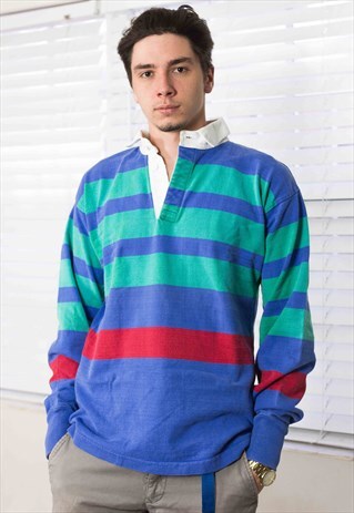 VINTAGE RUGBY SHIRT 90S L 22.5