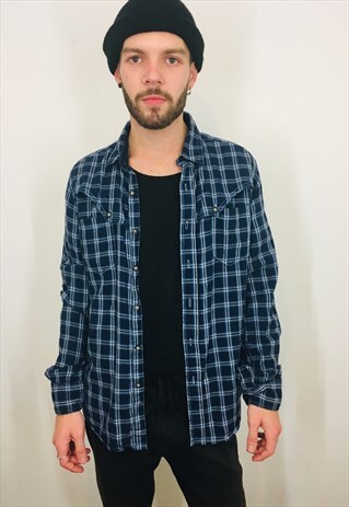 VINTAGE CHECK FLANNEL SHIRT