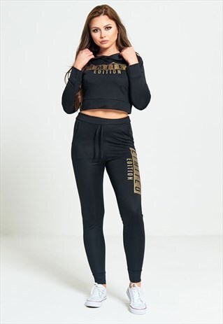 BLACK LIMITED EDITION LOUNGEWEAR TRACKSUIT