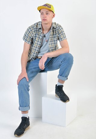 VINTAGE 90'S SHORT SLEEVE CHECKED SHIRT