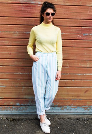 VINTAGE CANDY STRIPE MOM JEANS