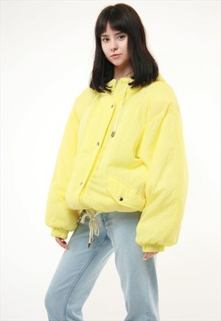 80S VINTAGE YELLOW PADDED JACKET BOMBER 542