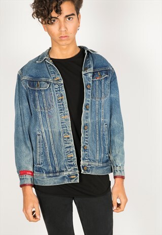 VINTAGE 80S LEE PATCHED DENIM JACKET / R1023