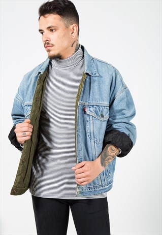 VINTAGE 80S LEVI'S BASIC DENIM JACKET MID WASH / S0188