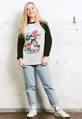 VINTAGE 90S MICKEY MOUSE PRINT SWEATSHIRT