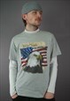 Vintage USA Patriotic Eagle T-Shirt in Grey