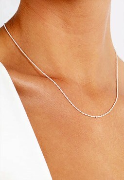 Women's 18" Essential Curb Necklace Chain - Silver