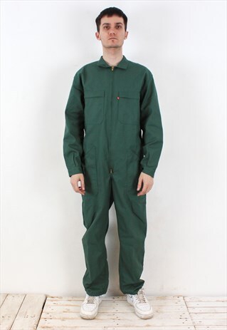 Vintage Mens M Workwear Boilersuit Coverall Jumpsuit EU 52