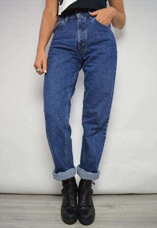 VINTAGE 90S LEVI'S 503 DEADSTOCK BLUE WASH HIGH WAIST JEANS