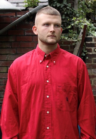 VINTAGE RED NAUTICA SHIRT LARGE