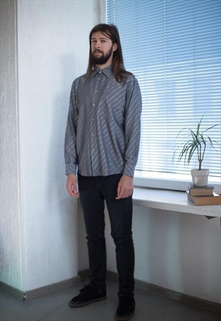 VINTAGE 90'S METALLIC GREY SHIRT
